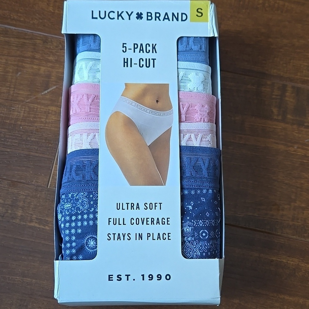 Lucky Brand Women's Hi-Cut Underwear 5-Pack - Size S